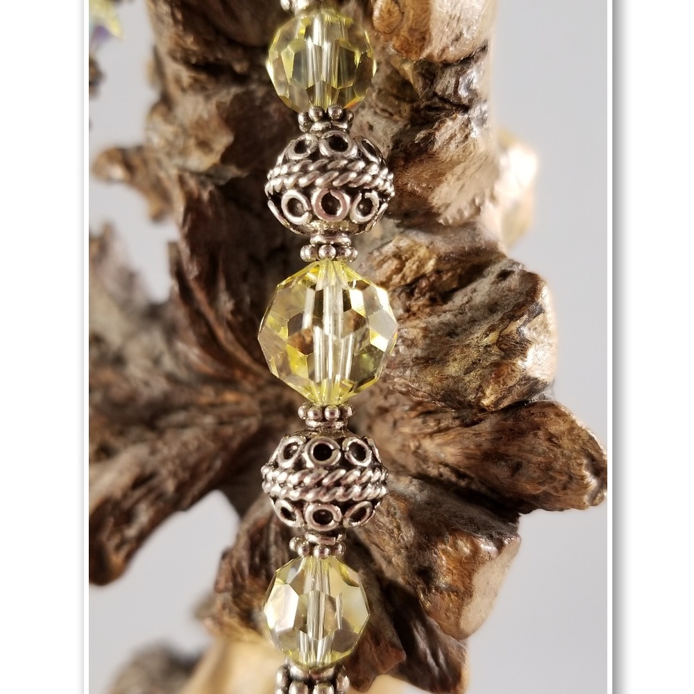 Sterling Silver and Swarovski Bracelet - Picture 2 of 8
